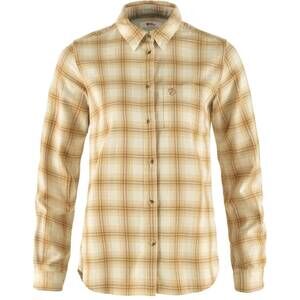 NEW FJALLRAVEN men's ovik flannel shirt in chalk white-dune beige